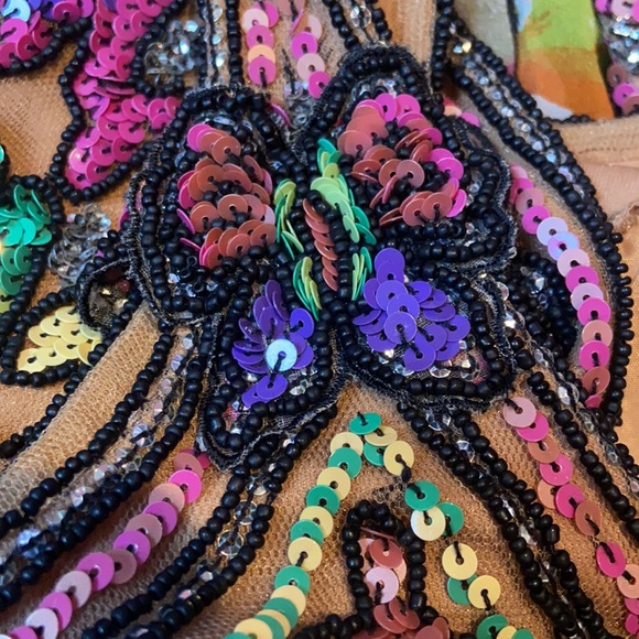 Vintage Black and Purple Floral Dress - Picture 14 of 16